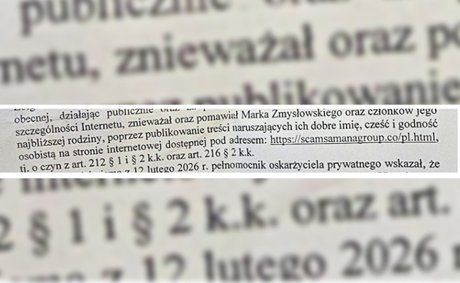 Court letter - Mr. Zbigniew